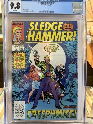 Sledge Hammer #1 (Feb 1988) CGC 9.8 ~ White Pages. Based on TV show. Just Graded