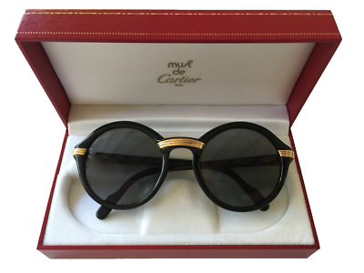 Cartier サングラス 1991年製 黒 VINTAGE CARTIER CABRIOLET BLACK & GOLD 49MM SUNGLASSES MADE IN