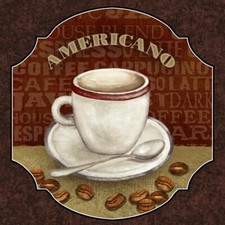 Ceramic Backsplash Tile Mural Coffee Kitchen/Bathroom - Caf  Americano