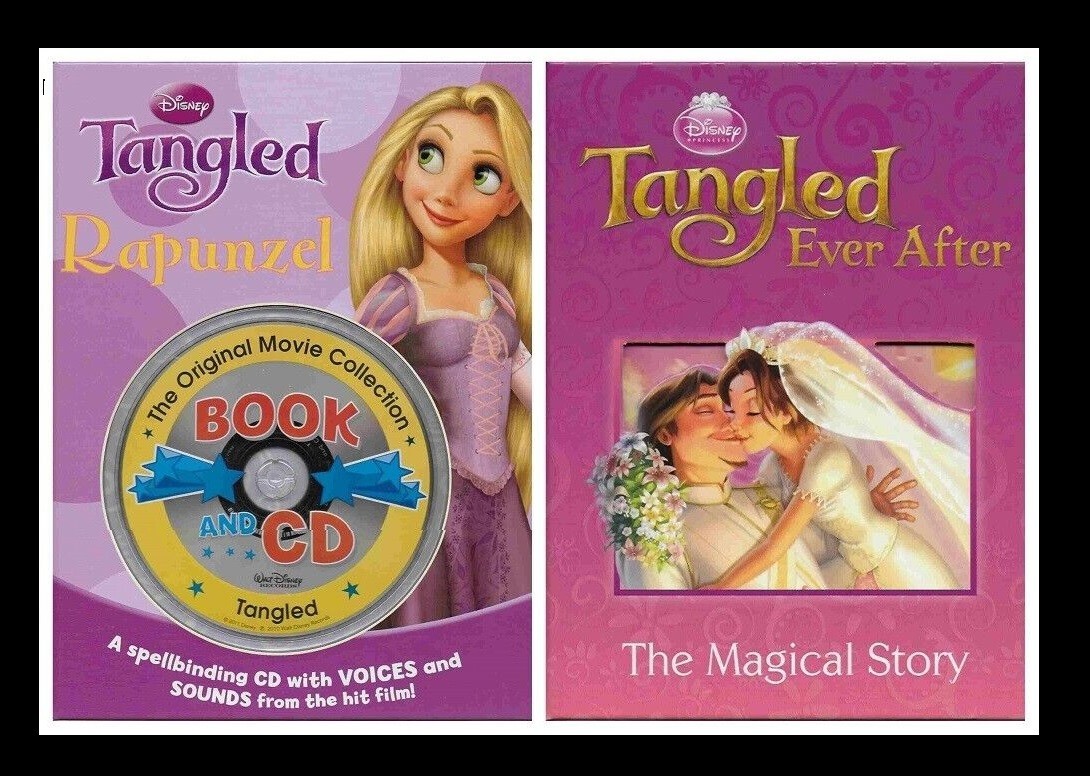Two Story From Tangled Rapunzel & Tangled Ever After Book & CD