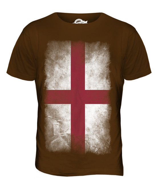 ENGLAND ST GEORGE FADED FLAG MENS T-SHIRT TEE TOP ENGLISH FOOTBALL GIFT SHIRT