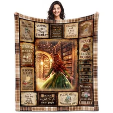Book Lover Gifts for Women Reading Blanket 60x50 Book Club Bookish Gifts