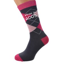Born in 2003 21st Birthday Hot Pink Diamond Socks UK 5-12