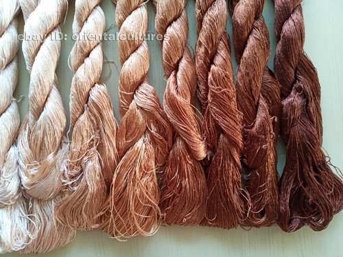 9bundles 100%real natural mulberry silk,hand-dyed embroidery silk floss/thread - Picture 6 of 12