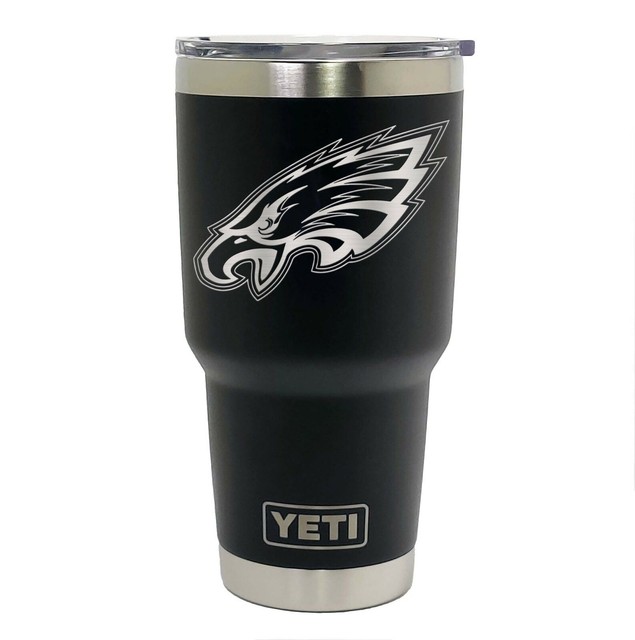 Philadelphia Eagles YETI Laser Engraved Colster, 20 or 30 oz. Black