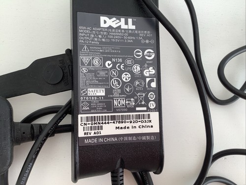 Original Dell Laptop Ladegerät HA65NS2-00 19,5V 3,34A 65W