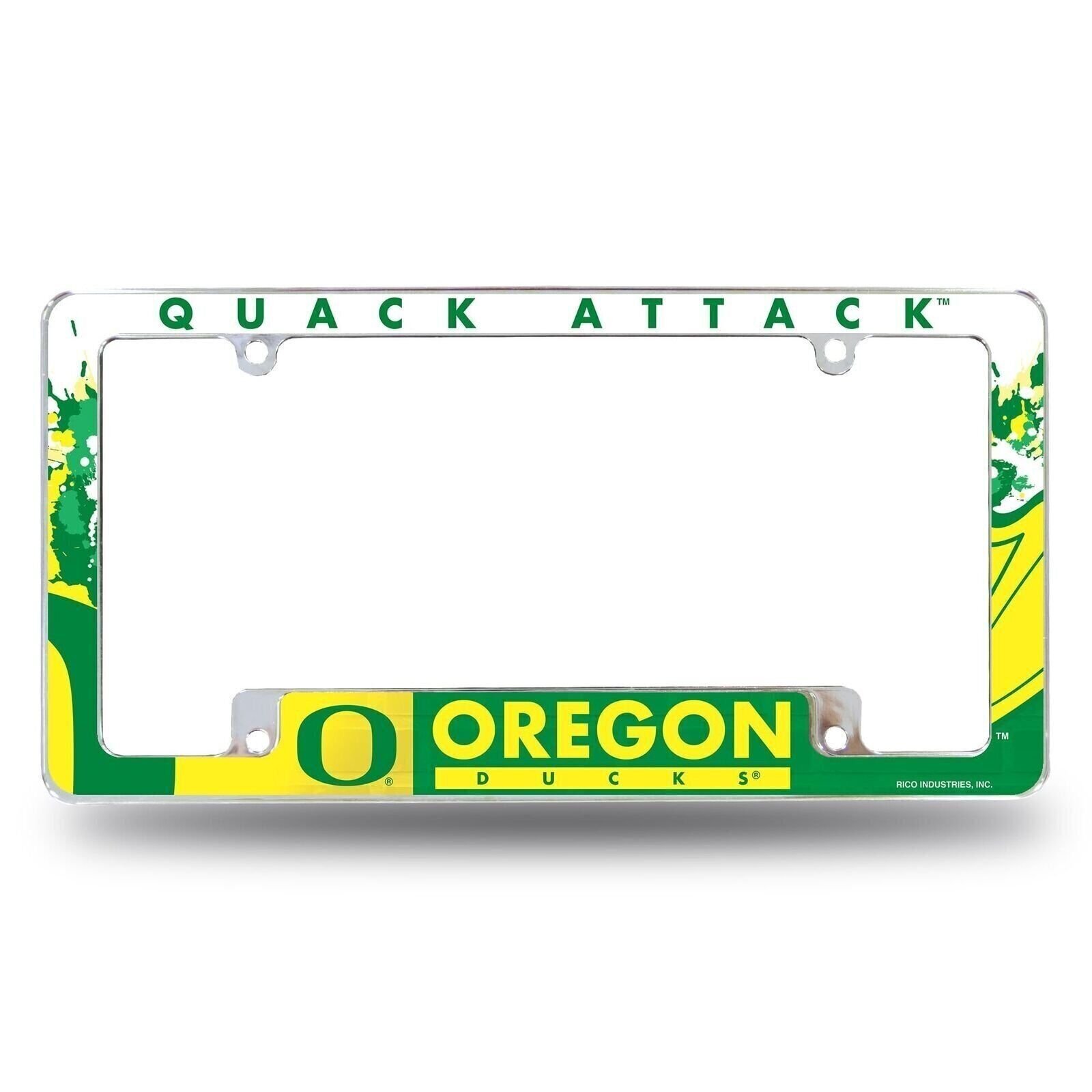 University of Oregon Ducks Metal License Plate Frame Chrome Tag Cover, All...
