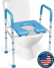 Asiento de inodoro elevado 3 en 1 con asas asiento de inodoro ajustable en ancho