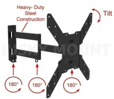 Universal Tv Wall Mount Bracket 26-55" Inch Swivel LCD Screen Stand Holder Frame