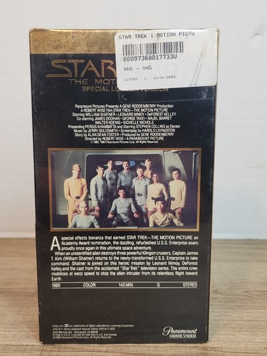 Star Trek The Motion Picture Special Longer Version VHS Movie Sealed 1986 80s - Picture 3 of 6