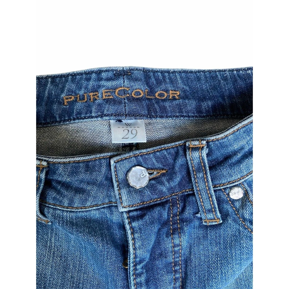 Pantalones de mezclilla color puro algodón índigo bootcut talla 29 Foto 2 de 4