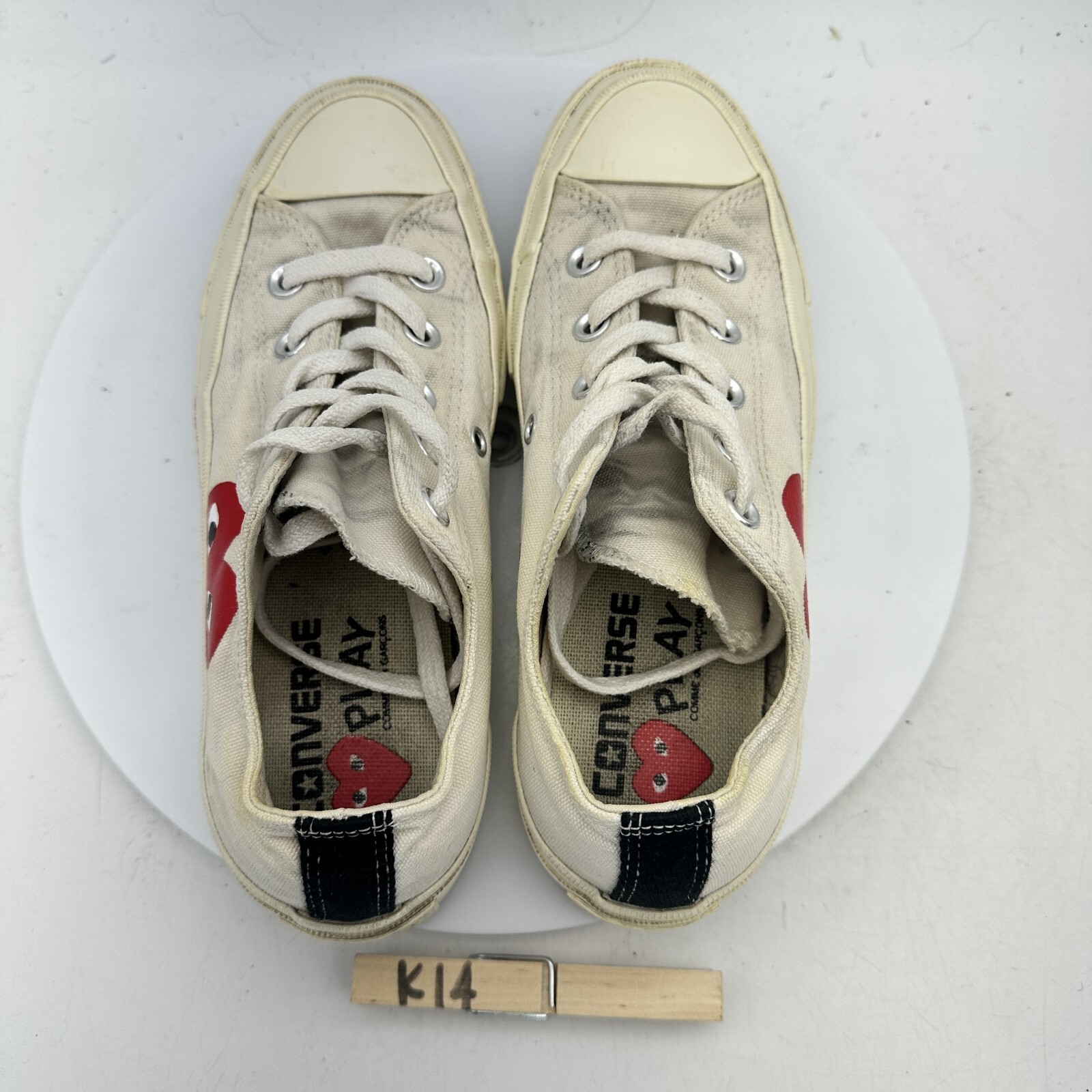 Converse Comme Des Garcons Hidden Heart White Canvas women Sneaker Shoes Size 6 thumbnail 12
