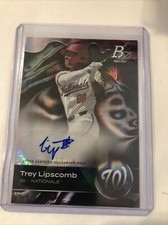 2023 Bowman Platinum Trey Lipscomb Autographed Card TOP-39 Nationals Future Star