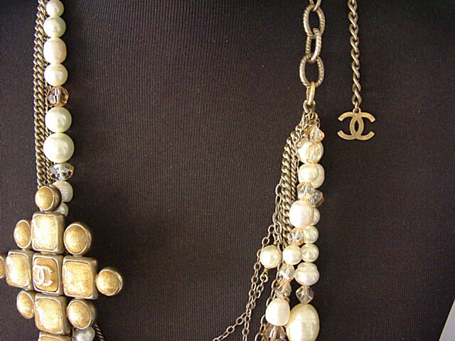 Collar Oro Perla Gripoix Cristal y Resina Raro De Colección CHANEL MULTISTRAND Foto 3 de 4
