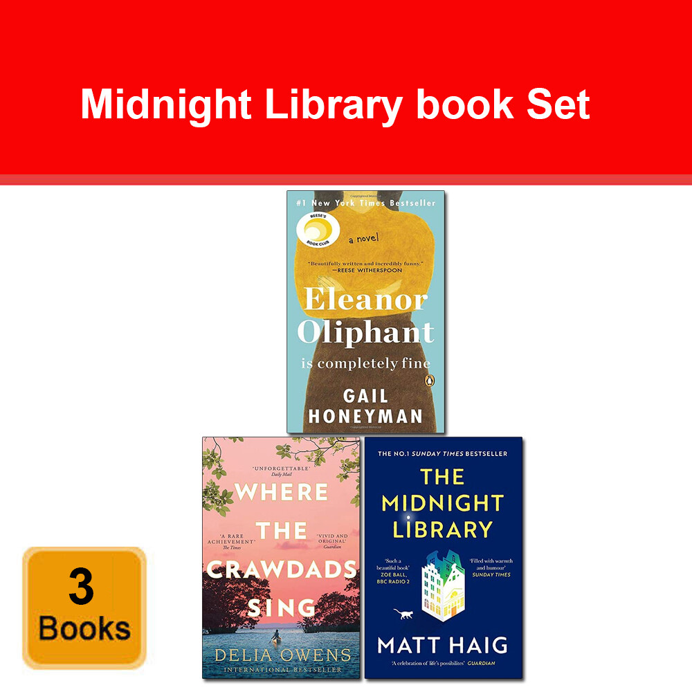 The Midnight Library, Where the Crawdads Sing, Eleanor Oliphant 3 Books Set Pack