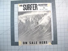vtg Surfing ephemera - 1960 Surfer Magazine Quarterly John Severson flyer poster