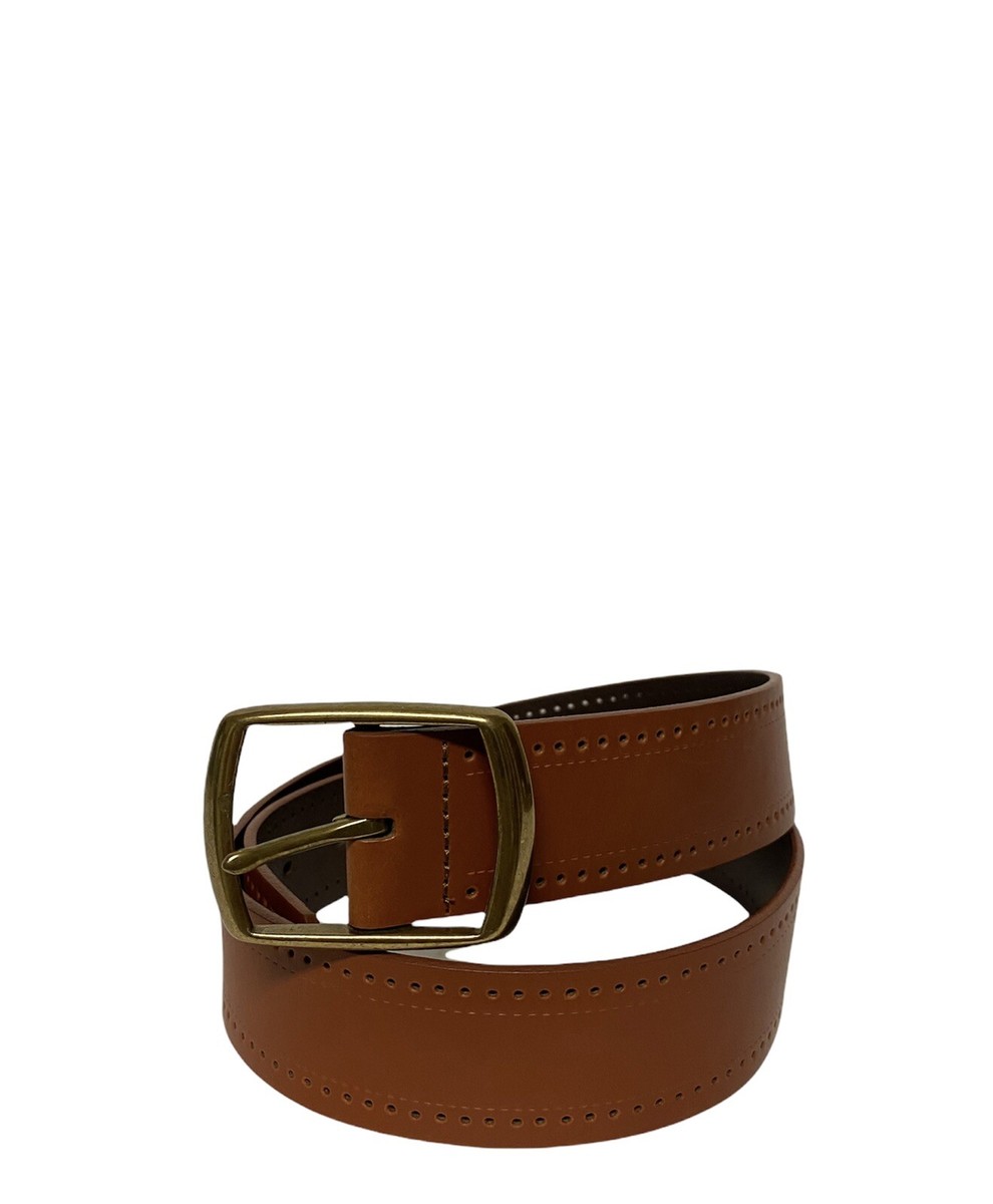 Liz Claiborne | Vintage Cutout Leather Boho Western Brass Buckle Belt, M Liz Claiborne Belts - Etsy main image 3