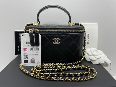 white chanel vanity case