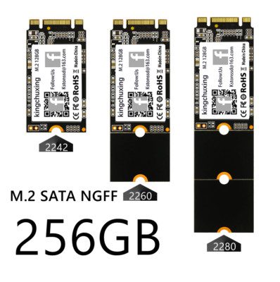 Kingchuxing 256GB M.2 NGFF SSD 2280 2260 2242 SATA Solid State Drive 550MB/s Lot