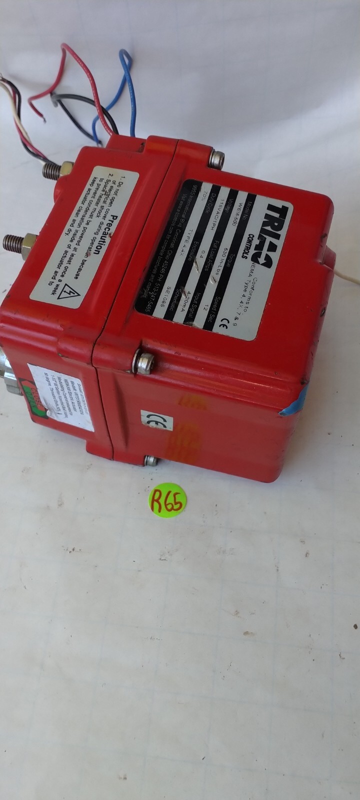 TRIAC WEM500 ELECTRIC VALVE ACTUATOR TORQUE 530 LBS SPEED 12 VOLTS