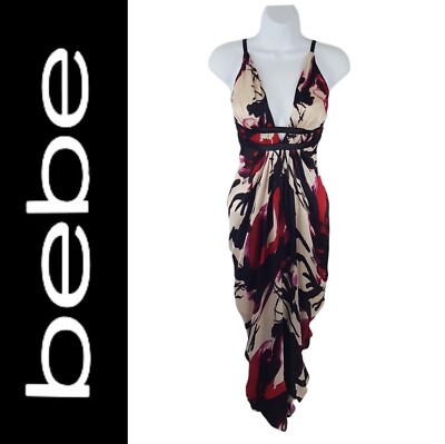 chinese dress ladies Floral Embroidered Midi Dress – bebe main image 0