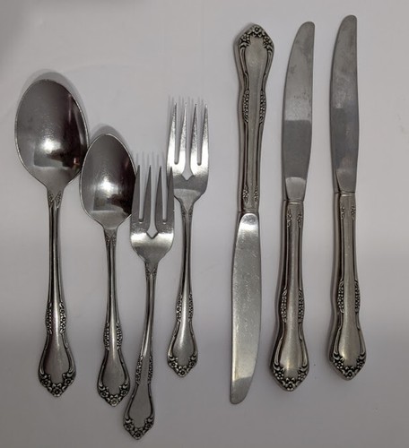 Oneida Mansfield Amadeus Stainless Flatware – Wm A Rogers Deluxe, Used Choice Pieces