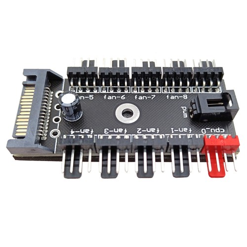 Desktop PC Fan Splitter 10 Way 4pin Adapter Hub SATA Power IDE Y Cable PWM Wire - 第 2/12 張圖片