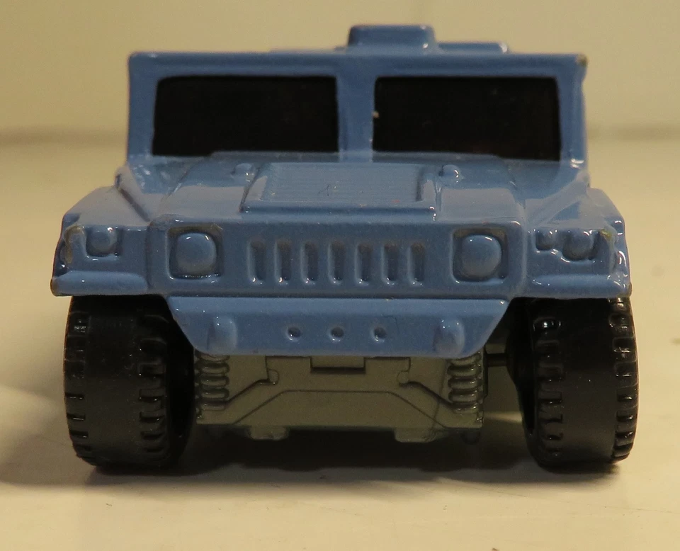 Matchbox 1994 Hummer B TEAM Baby Blue Used Toy 2014 Mattel H1 Military Truck - Image 3 of 4