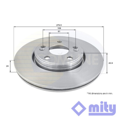 Fits Renault Espace Laguna Scenic Safrane Brake Disc Front Mity #1