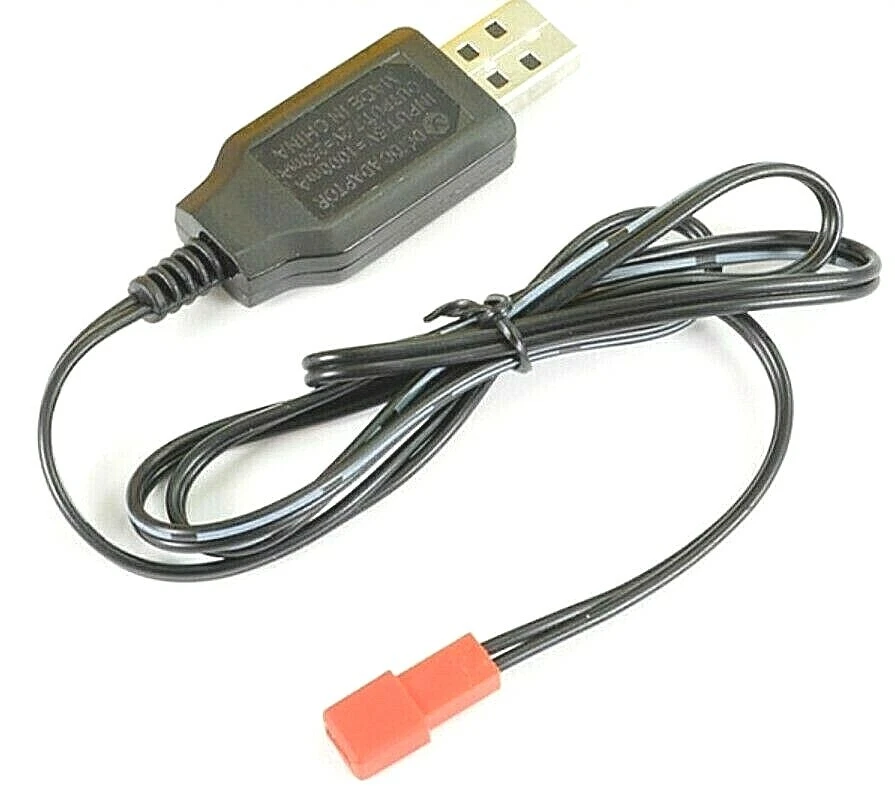 RC SCRAPYARD RC 6 - 7.2V 250mA Battery USB charger NiCad NiMH - JST connector - UK Stock