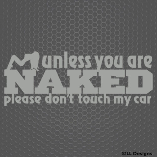 Unless You Are Naked Don't Touch My Car Show Vinyl Decal - Choose Color/Size - Picture 16 of 25