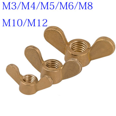 M3 M4 M5 M6 M8 M10 M12 Solid Brass Wing Nut Castellated Thumb Wings NUT Wingnuts