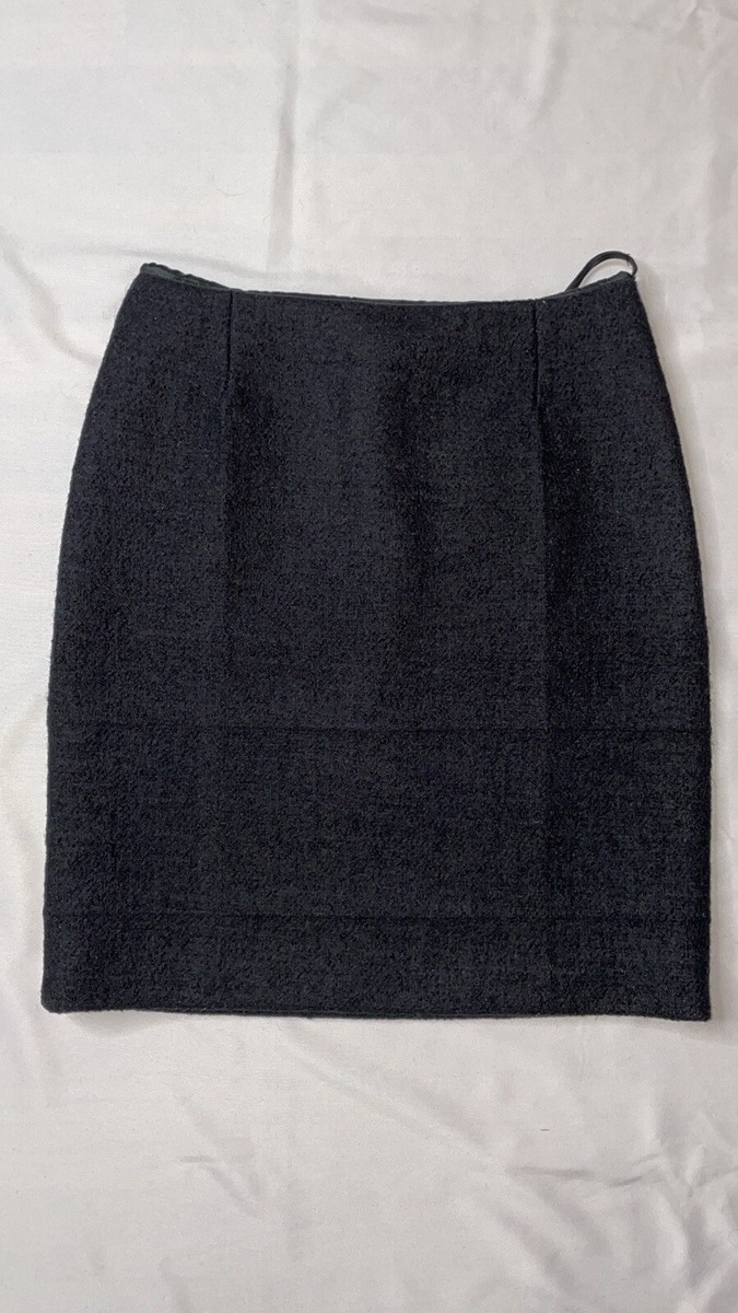 Prada Vintage Fall 1998 Dark Gray Wool Nylon Crease Folded