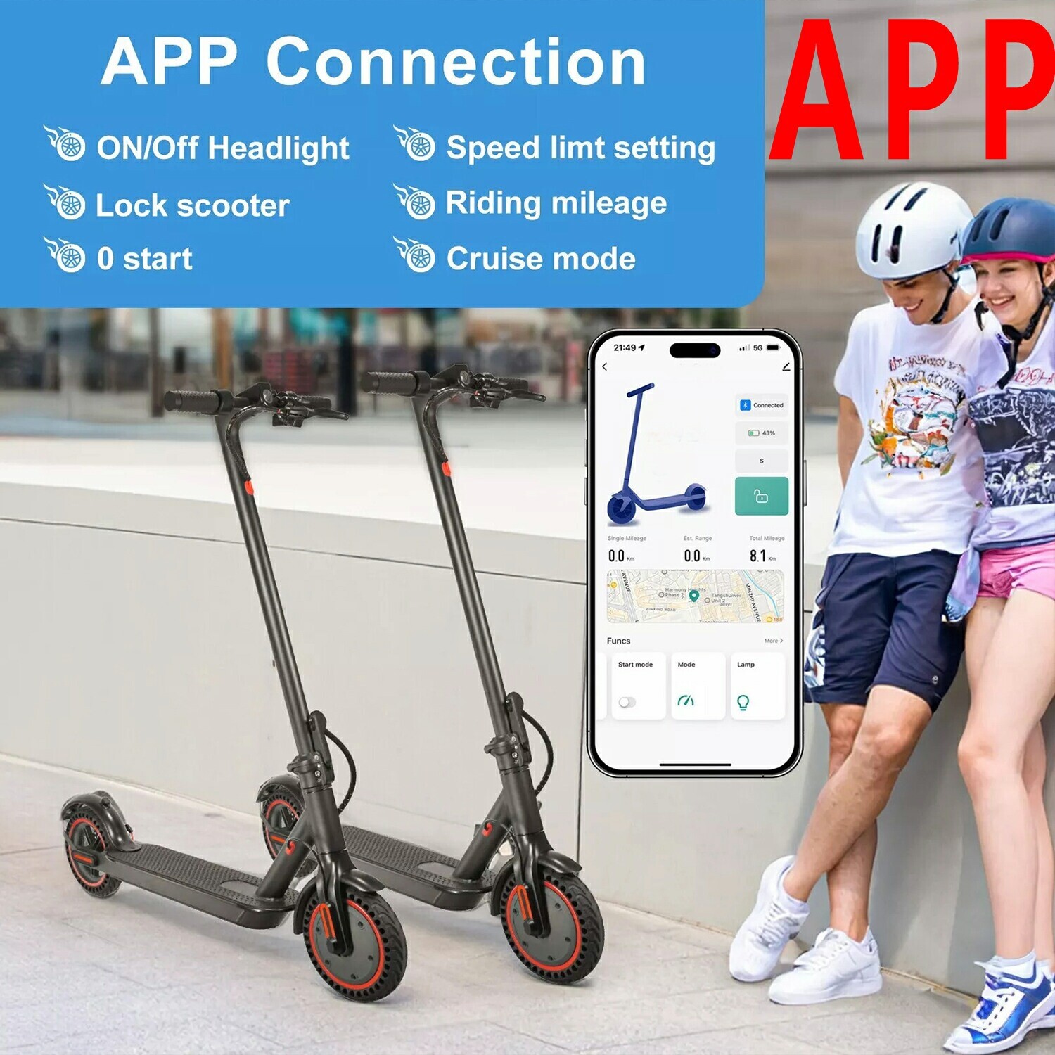 350W 10.4Ah Electric Scooter with 26-Mile Range 20MPH Speed 8.5