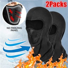 2x Men  s Cold Weather Balaclava Face Mask Winter Windproof Fleece Ski Ninja Mask