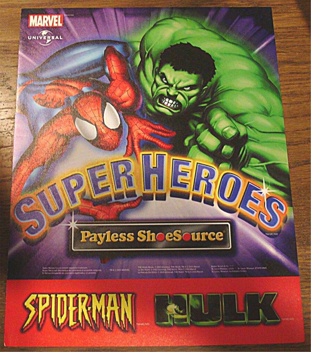 heropapaページ AMAZING SPIDERMAN HULK SUPER HEROES NM 2003 PAYLESS GIVEAWAY PROMO