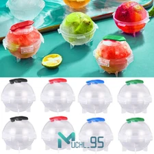 3~12Pcs 2" Round Ice Cube Ball Maker Tray Silicone Sphere Mold Whiskey Cocktails