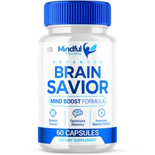 Mindful Wellnes Brain Savior Nootropic, Brain Booster for Memory & Focus 1 Pack