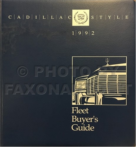 Cadillac Fleet Buyers Guide 1992 álbum datos color tapicería opción - Imagen 1 de 2