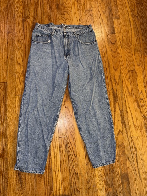 Vintage Gap Denim Baggy Fit Jeans Mens 38x32 Light Blue Made in USA 90s Relaxed