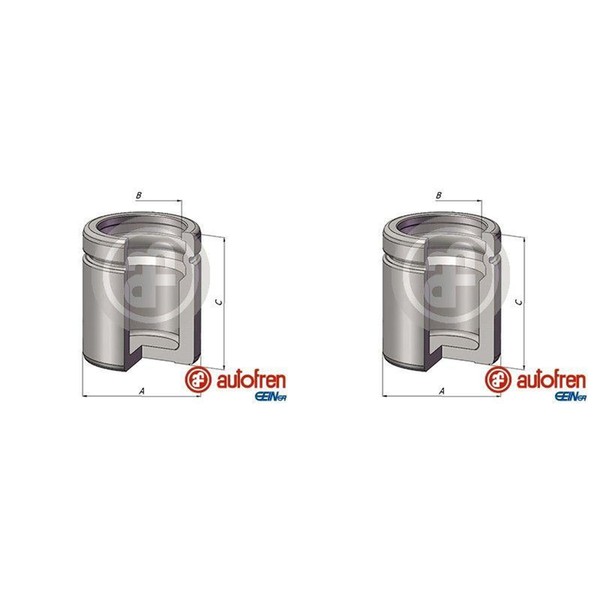 2X Autofren 38Mm Kolben Bremssattel Hinten Passend FüR Mercedes C-KLASSE E-KLASS-image