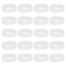 20Pcs Silicone Rubber Bands Non-slip 1.22 Inch Flat for Books, White