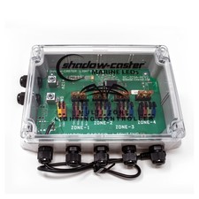 Wet Sounds Shadow Caster Multi-Zone Black Box RGB lighting distribution case