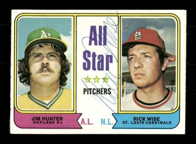 1974 Topps All Star #339 Rick Wise signed autograph ballpoint EAA1 BXCP71
