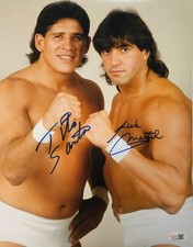 Rick Martel & Tito Santana Strike Force Signed 11x14 WWE Wwf JSA COA
