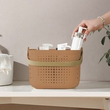 Portable Plastic Shower Caddy Basket with Handle Multi Purpose Bathroom Organize