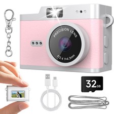 Mini Keychain Digital Camera, Y2K Retro Pocket Camera, 1080P HD Small Video R...