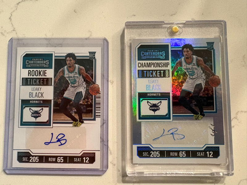 2023 Contenders Championship Ticket Leaky Black 1/1 Auto + Rookie Ticket Auto