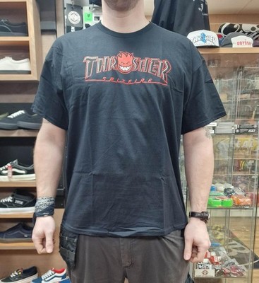 Thrasher x Spitfire Big Head Outline T-Shirt schwarz