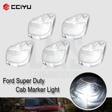 5x Clear Lens Roof Running Cab Marker Lights Wfree Bulbs For Ford Super Duty
